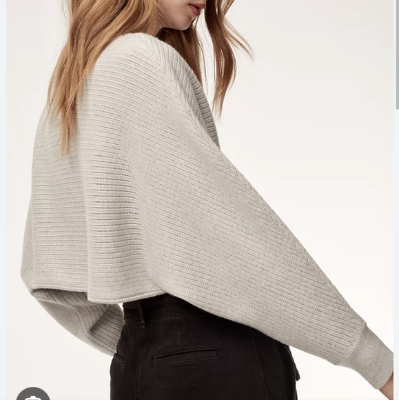 Aritzia Gray Ribbed Sweater - Picture 2 of 6